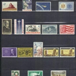 1962 COMMEMORATIVE YEAR SETS (17) ISSUES, MNH, NICELY CENTERED
