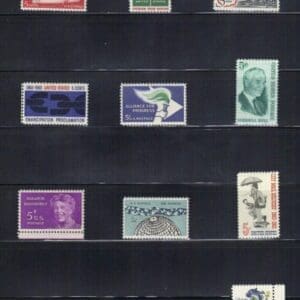 1963 COMMEMORATIVE YEAR SETS (12) ISSUES, MNH, NICELY CENTERED