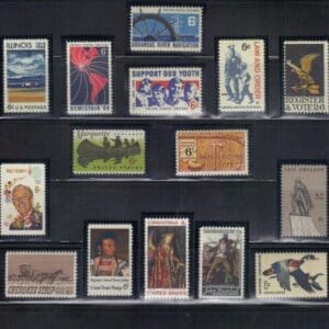 1968 COMMEMORATIVES YEAR SET (15) ISSUES, MNH, NICELY CENTERED