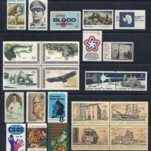 1971 COMMEMORATIVES YEAR SET (23) ISSUES, MNH, NICELY CENTERED