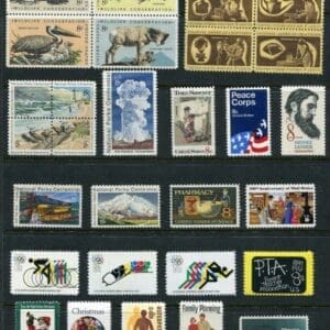 1972 COMMEMORATIVES YEAR SET (29) ISSUES, MNH, NICELY CENTERED