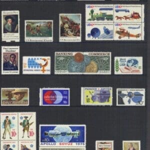 1975 COMMEMORATIVES YEAR SET (30) ISSUES, MNH, NICELY CENTERED