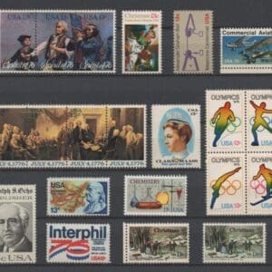 1976 COMMEMORATIVES YEAR SET (21) ISSUES, MNH, NICELY CENTERED