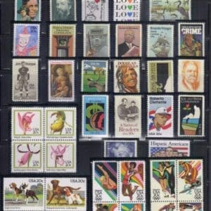 1984 COMMEMORATIVES YEAR SET (44) ISSUES, MNH, NICELY CENTERED