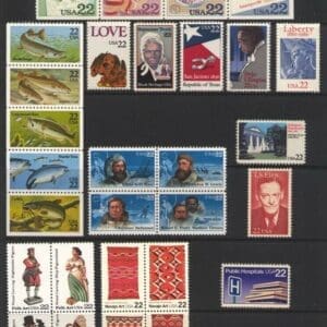 1986 COMMEMORATIVES YEAR SET (31) ISSUES, MNH, NICELY CENTERED