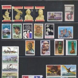 1989 COMMEMORATIVES YEAR SET (30) ISSUES, MNH, NICELY CENTERED