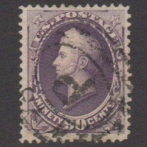 Scott# 218 "PERRY" 1883-88 SERIES, USED WITH LIGHT CANCEL >L@@K<