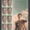 Scott# 4892 "CHARLTON HESTON" BLOCK (8) WITH SIDE PANEL, MNH