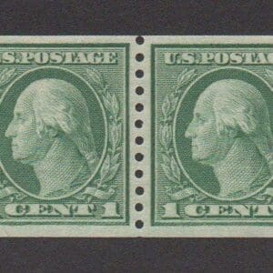 Scott# 490 "WASHINGTON" PERF 10 VERTICAL COIL PAIR, MNH/MH