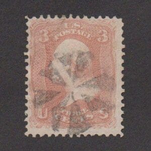 Scott# 65 "WASHINGTON" TR-WI7 NYFM COGWHEEL CANCEL, NICE EXAMPLE