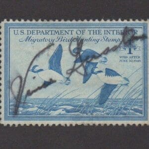 Scott# RW15 "DUCK STAMP" 1948 "BUFFLEHEADS" USED