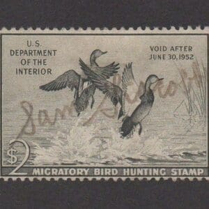 Scott# RW18 "DUCK STAMP" 1951 "GADWALLS" USED, WELL CENTERED