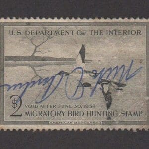 Scott# RW23 DUCK STAMP 1956 AMERICAN MERGANSER USED WELL CENTERED
