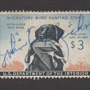 Scott# RW26 "DUCK STAMP" 1959 "BLACK LABRADOR" USED WELL CENTERED