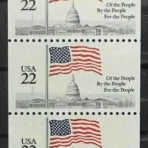 Scott# 2116a "FLAG OVER CAPITAL" BOOKLET PANE (5) MNH