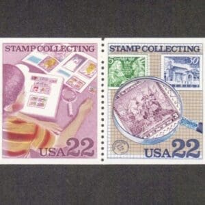 Scott# 2198-2201 "STAMP COLLECTING" BOOKLET PANE (4) MNH