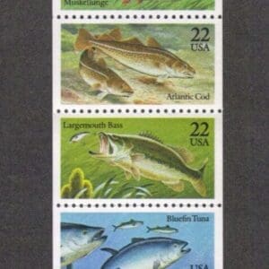 Scott# 2205-09 BK154 "FISH" UNEXPLODED BOOKLET (10) 2 X PANES (5) - Image 2