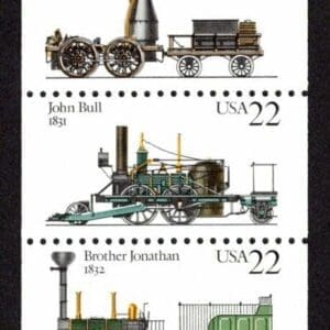 Scott# 2362-66 "LOCOMOTIVES" BOOKLET PANE (5) MNH NICELY CENTERED
