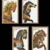 Scott# 2976-79 "CAROUSEL HORSES" SE-TENANT SINGLES SET (4) MNH