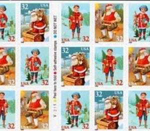 Scott# 3008-11a "SANTA & CHILDREN" S/A SE-TENANT BOOKLET (20) MNH P# V1211