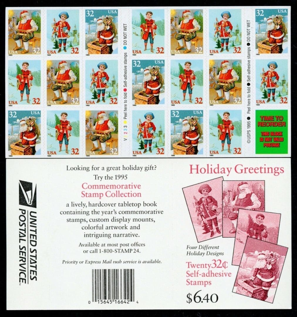 Scott# 3008-11a "SANTA & CHILDREN" BOOKLET- SEALED USPS PKG P# V4444 - Image 3