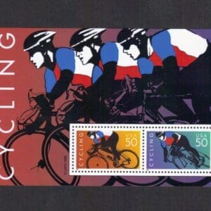 Scott# 3119 "CYCLING SOUVENIR SHEET" (2) MNH