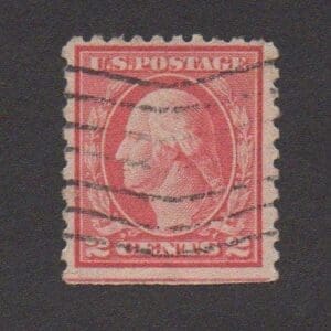 Scott# 425 "WASHINGTON" USED MARGIN SINGLE WITH FLAG CANCEL
