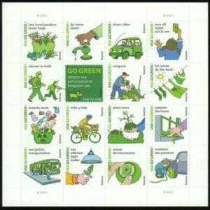Scott# 4524 "GO GREEN" S/A INTACT SHEET (16) MNH, NICELY CENTERED