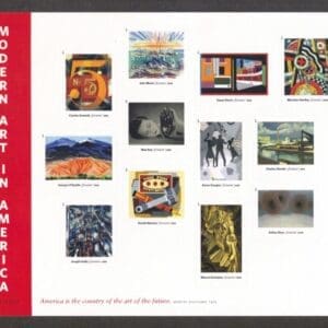 Scott# 4748 "MODERN ART in AMERICA" S/A INTACT SHEET (12) MNH