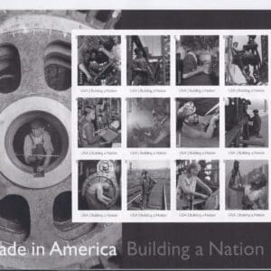 Scott# 4801 "MADE IN AMERICA-MAN IN WHEEL" S/A FULL SHEET (12)