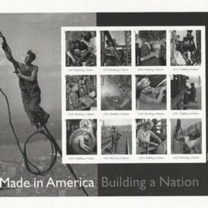 Scott# 4801 "MADE IN AMERICA-MAN ON CABLE" S/A FULL SHEET (12)