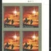 Scott# 4813 "HOLY FAMILY & DONKEY" S/A PLATE BLOCK (4) MNH