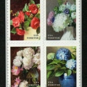 Scott# 5237-40 FLOWERS FROM THE GARDEN S/A BOOKLET BLOCK (4) MNH