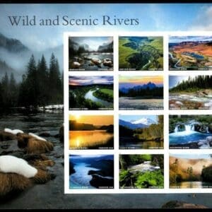 Scott# 5381 "WILD and SCENIC RIVERS" S/A SHEET (12) MNH