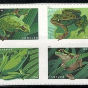 Scott# 5395-98 "FROGS" BOOKLET BLOCK (4) MNH, NICELY CENTERED