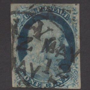 Scott# 9 "FRANKLIN" USED, MULTIPLE MAY 12TH NY DATE STAMP CANCEL