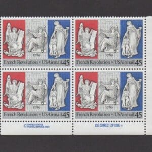 Scott# C120 "FRENCH REVOLUTION" ZIP BLOCK (4) MNH