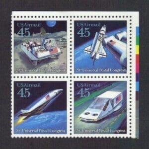 Scott# C122-25 "FUTURE MAIL" SE-TENANT BLOCK (4) MNH