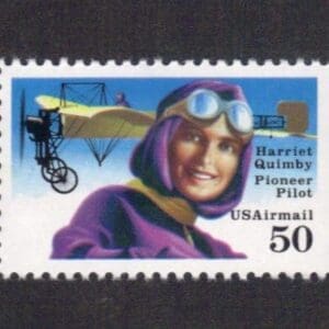 Scott# C128 "HARRIET QUIMBY - PILOT" SINGLE, MNH, NICELY CENTERED