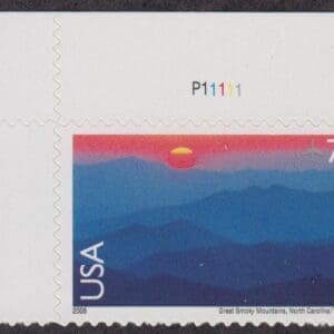 Scott# C140 "GREAT SMOKY MOUNTAINS" S/A PLATE # SINGLE, MNH