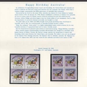 Scott# 2370 "AUSTRALIA BICENTENNIAL" US & AUSTRALIA JOINT FOLIO