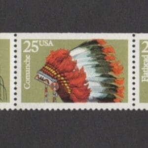 Scott# 2501-05 "INDIAN HEADDRESSES" BOOKLET STRIP (5) MNH