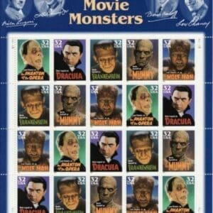Scott# 3168-72 "CLASSIC MOVIE MONSTERS" SHEET (20) W/ USPS  FOLIO - Image 4