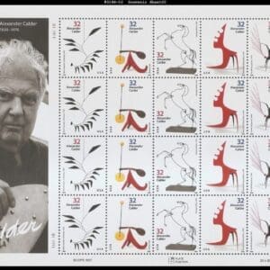 Scott# 3198-3202 "ALEXANDER CALDER'S SCULPTURES" SHEET (20) MNH