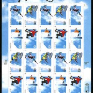 Scott# 3321-24 XTREME SPORTS FULL SHEET (20) MNH, NICELY CENTERED