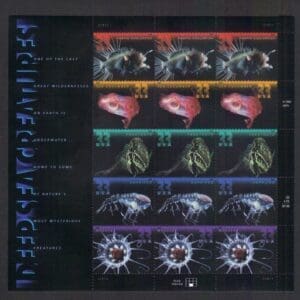 Scott# 3439-43 "DEEP SEA CREATURES" FULL SHEET (15) MNH