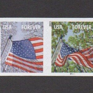 Scott# 4770-73 FLAG for all SEASONS APU COIL STRIP (4)PLATE# 1111