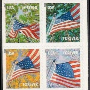 Scott# 4796-99 "FLAG for all SEASONS" AVR BOOKLET BLOCK (4) MNH