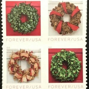 Scott# 5424-27 "HOLIDAY WREATHS" S/A BOOKLET BLOCK (4) MNH
