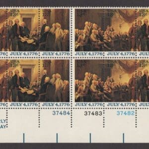 Scott# 1691-94 "DECLARATION OF INDEPENDENCE" PLATE BLOCK (16) MNH